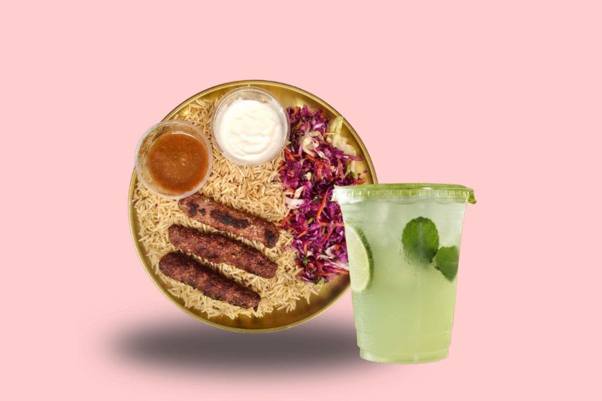 Beef Kebab Plate + Drink