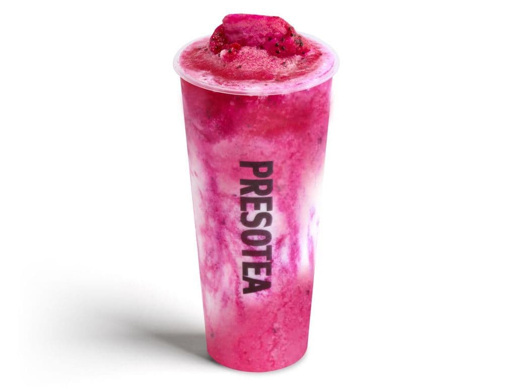 Frappé glacé mousse au fromage aux fruits du dragon / Dragon Fruit Cheese Cloud