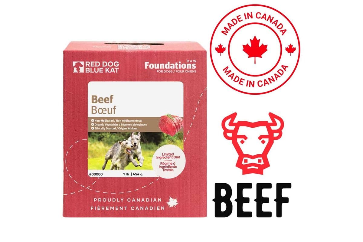 Red Dog Blue Kat - Foundations Beef Raw Dog Food - 1 lb