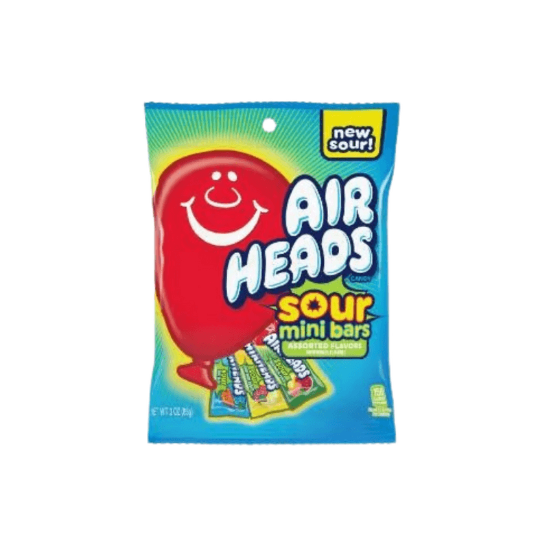 Airheads Mini Bars Assorted Sours Peg Bag – USA (3oz)