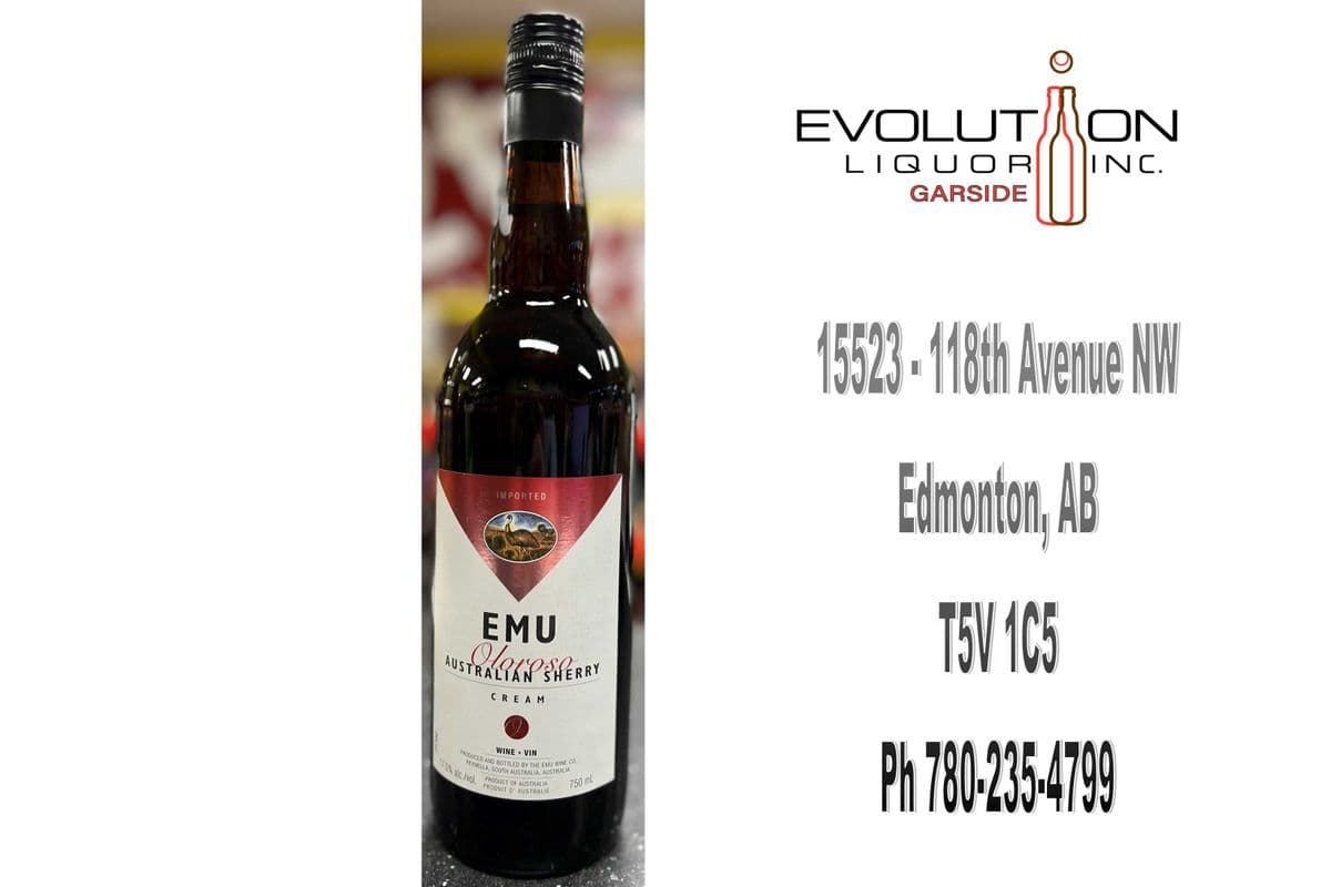 EMU Oloroso Australian Sherry Cream Wine 0750G (1 x 750ml Glass Bottle)