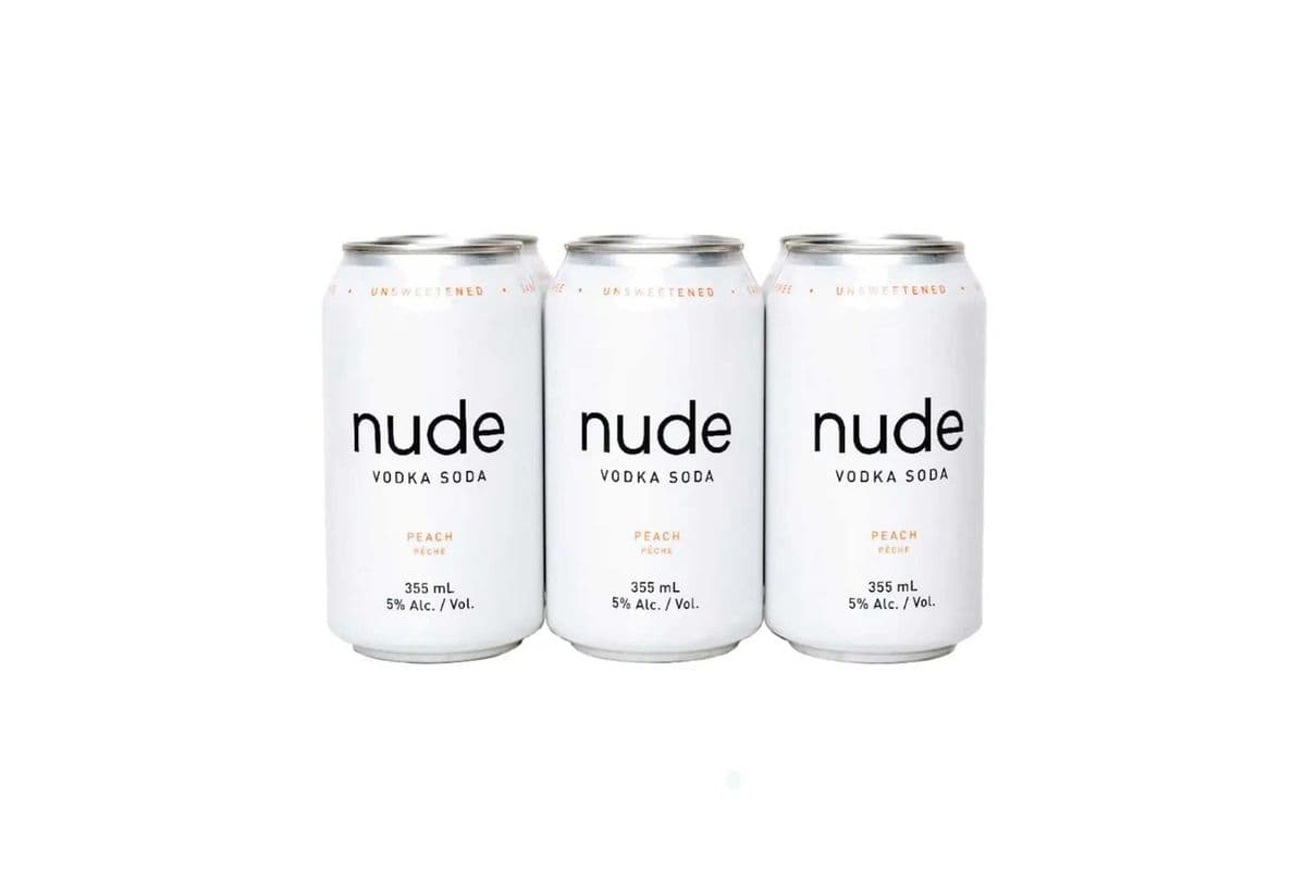 Nude Vodka Soda Peach (6 x 355ml can)