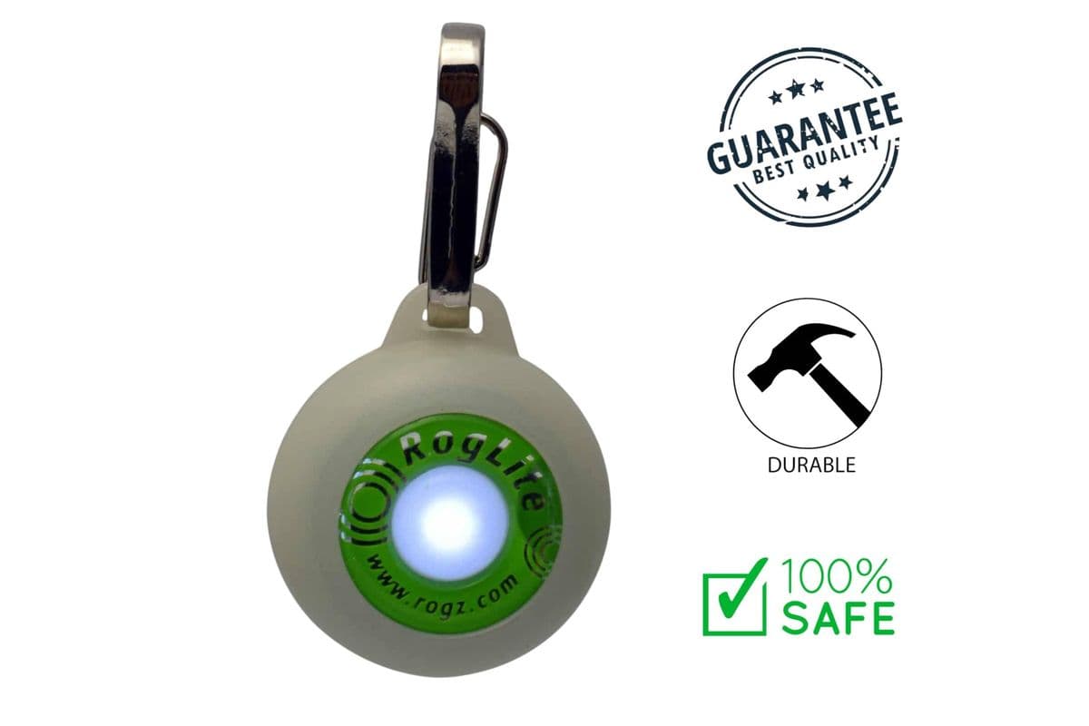 Rogz - RogLite Safety Light Tag For Dogs - Glow