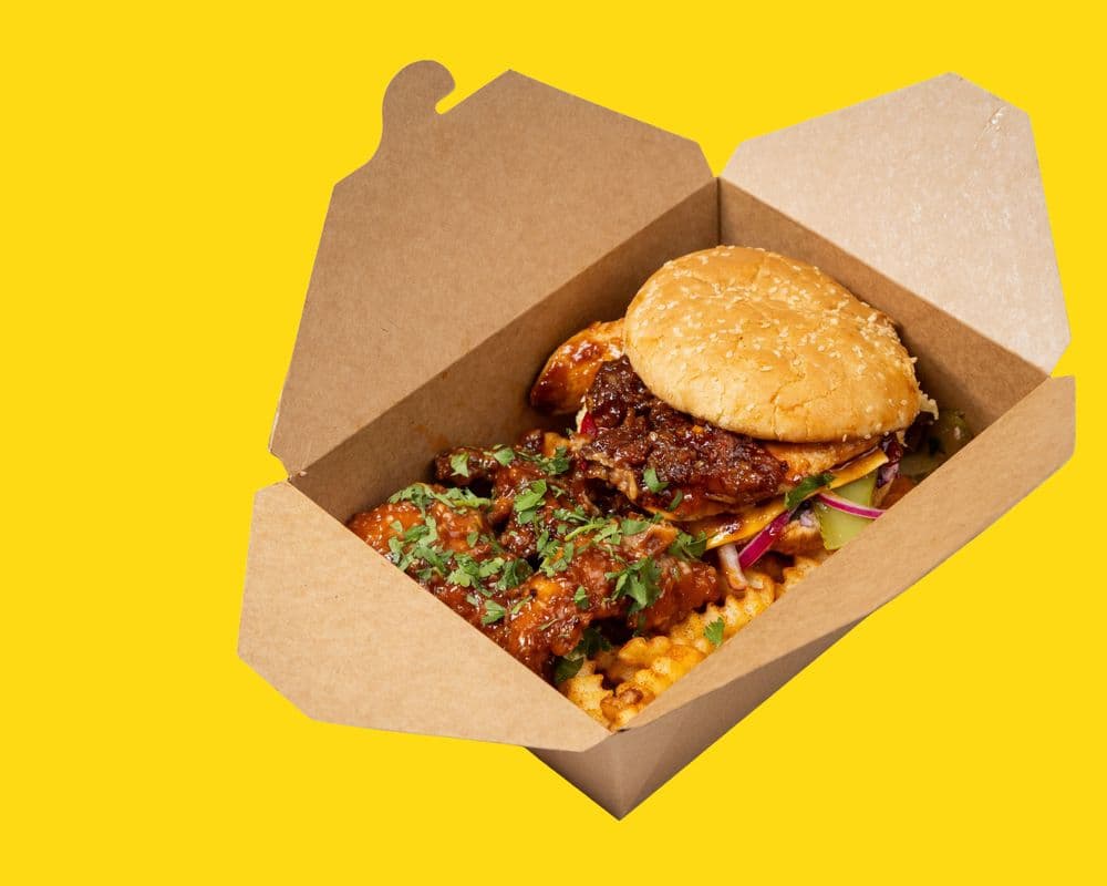 4‑Tenders + Fried Chicken Burger + Fries Combo in Glazed and Confused (garlic-soy sauce)