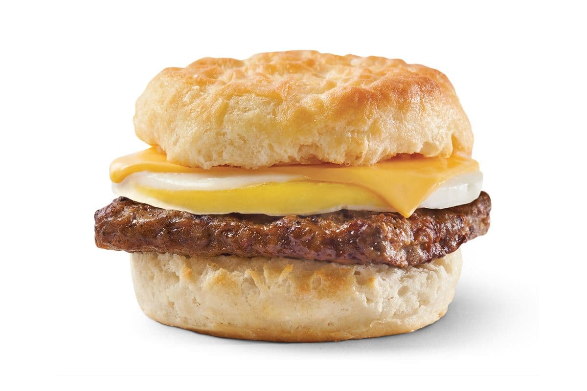 Scone avec saucisse, œuf et fromage / Sausage, Egg, and Cheese Biscuit (Cals: 590)