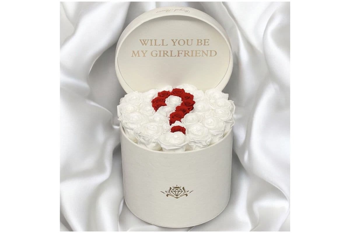 Will you be my girlfriend – J’adore Velour Collection- Eternity Roses last 3 years