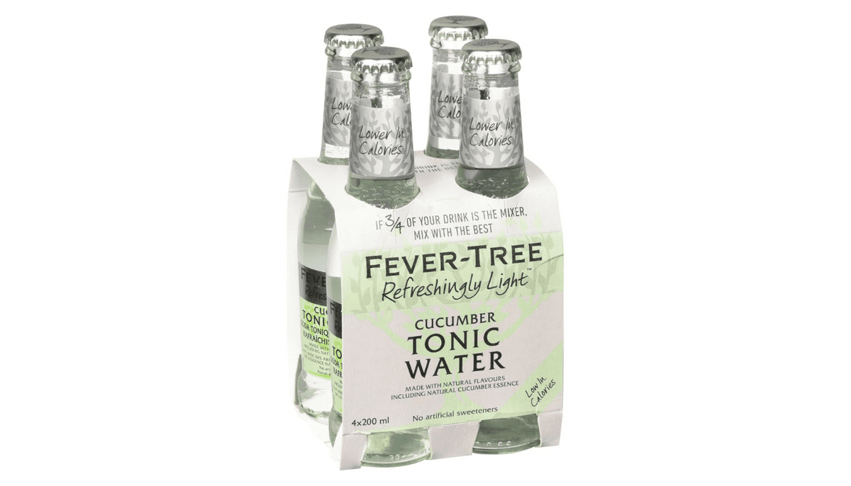 Fever Tree - Soda Tonique au Concombre Léger / Light Cucumber Tonic Water 4x200mL