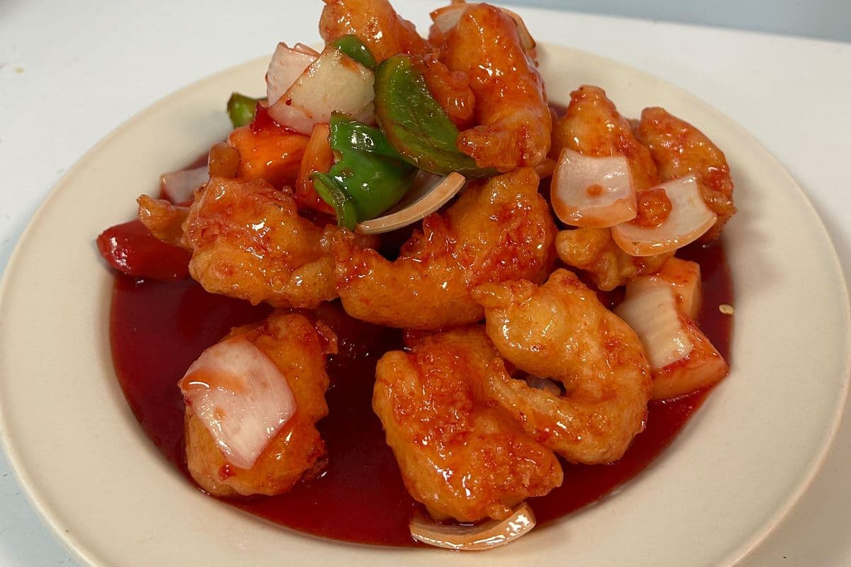 19. Pineapple Sweet and Sour Prawns
