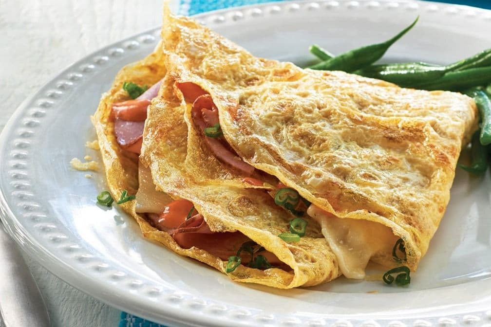 Crêpe Salées Jambon, Asperges et Fromage Suisse / Ham, Asparagus and Swiss Cheese Savory Crepe