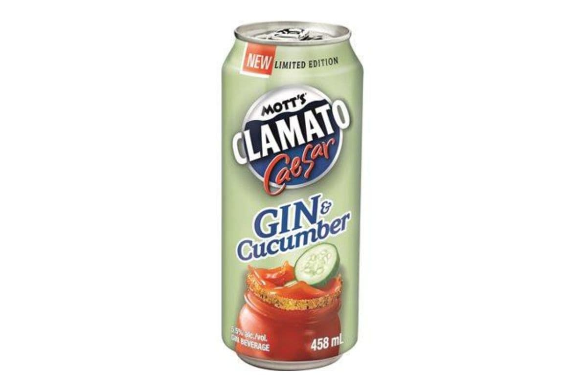 Mott's Clamato Gin and Cucumber (458 ml Can) (1 x 458 ml)