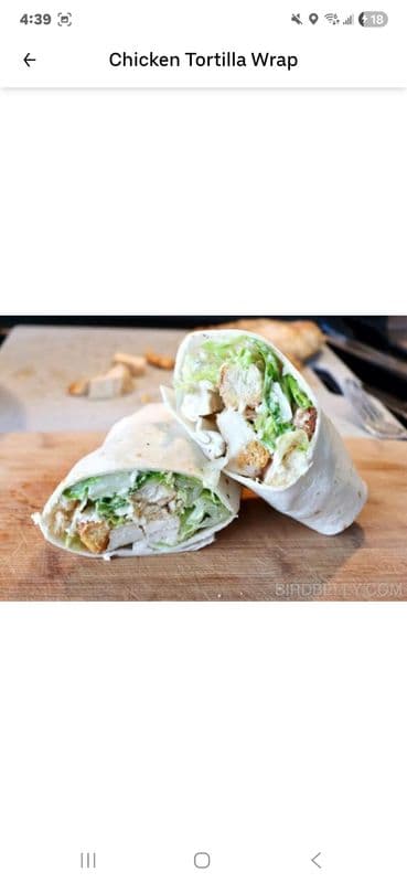 Chicken Caesar Tortilla Wrap