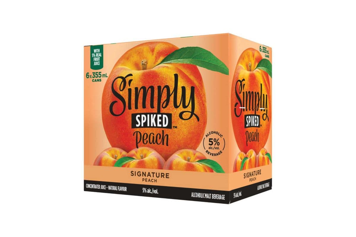 Simply spiked peach (6 x 355mL)