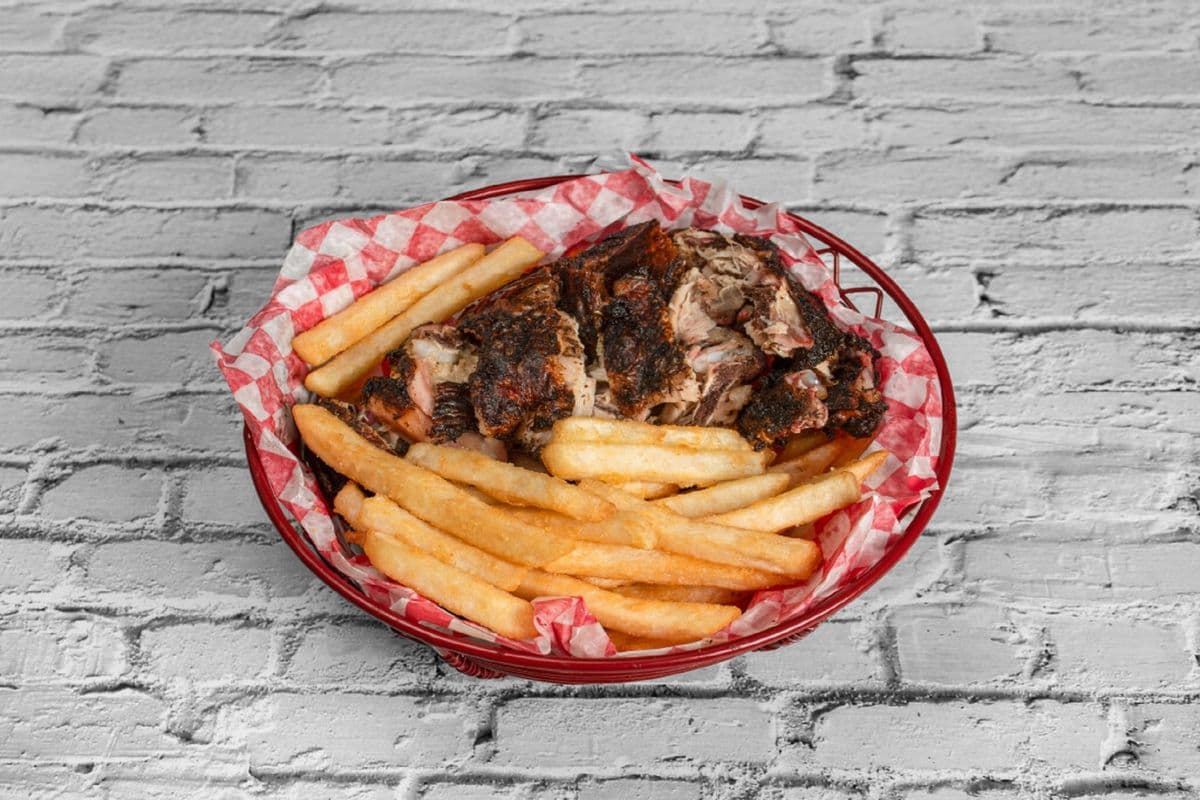 Jerk Chicken and Chips