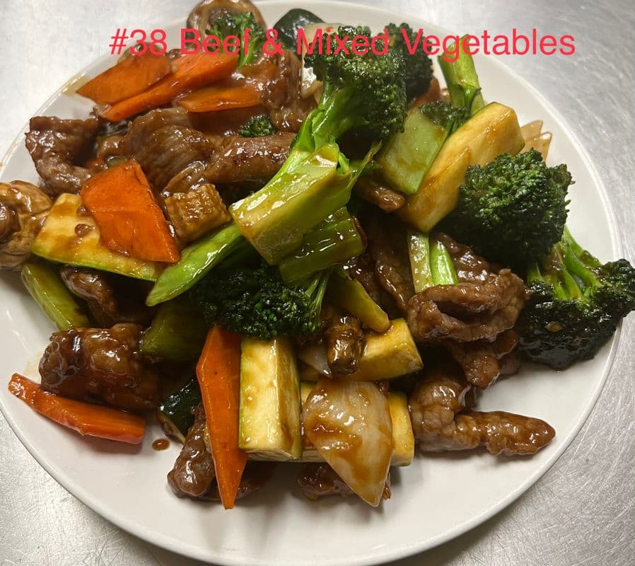 38. Beef and Mixed Vegetables