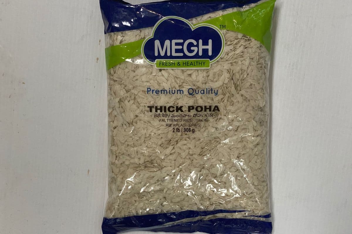 Megh Premium Thick Poha (Flattened Rice) - OUT OF STOCK (908g) (105 Cal)