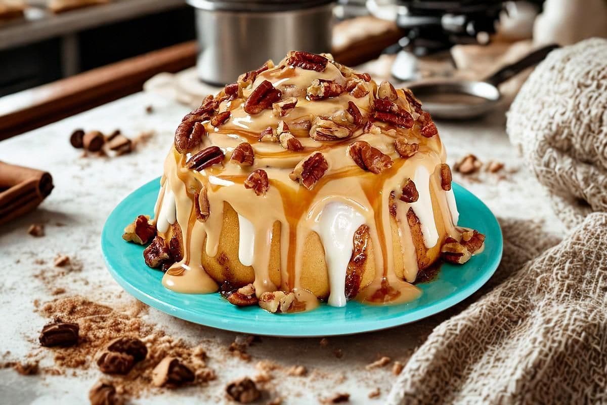 Caramel Pecan Cinnamon Bun