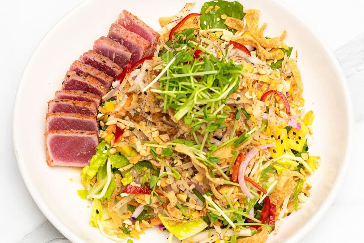 Seared Tuna Crunch Salad