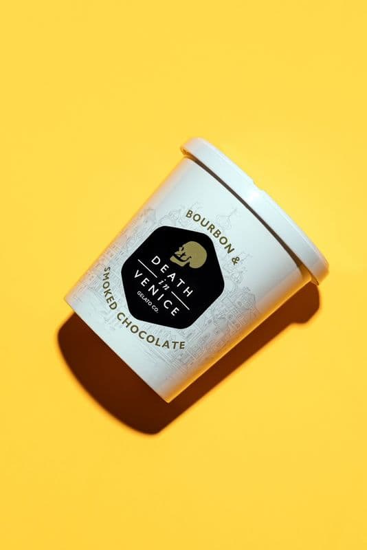 Bourbon and Smoked Chocolate Gelato