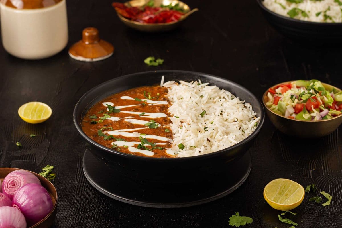 Dal Makhani with rice