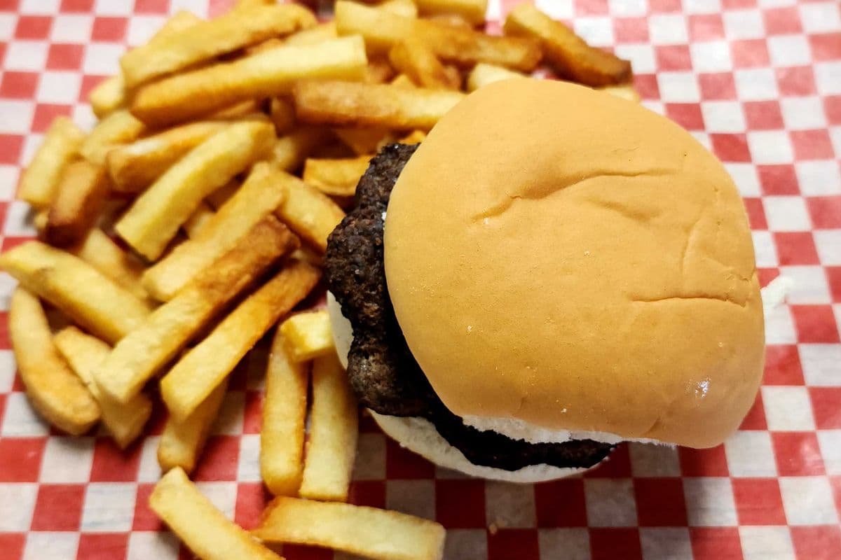 Hamburger and Fries or Wedges