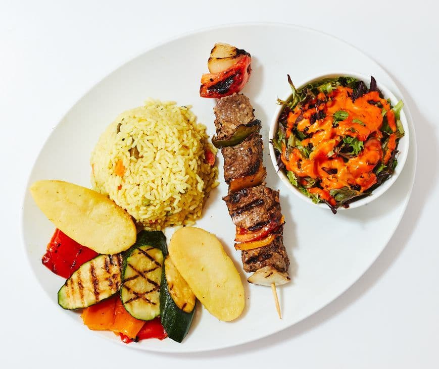 Brochette Filet Mignon Plate (1 Brochette)