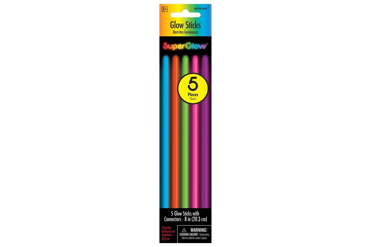 Glow Sticks Asst Neon (5 pcs)