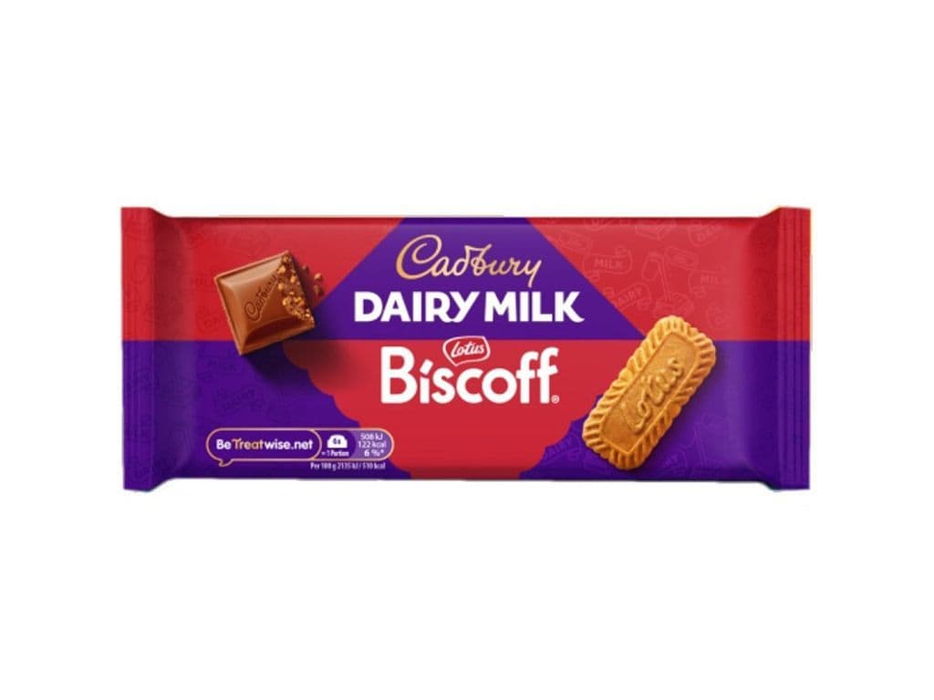 Cadbury Dairy Milk Lotus Biscoff Milk Chocolate Biscuit Crumble Bar UK 95g