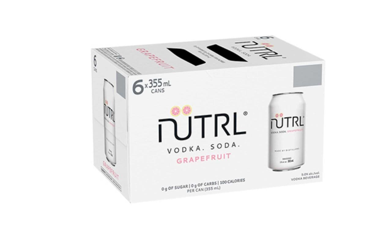 Nutrl Vodka Soda Grapefruit (6 x 355 ml Cans)