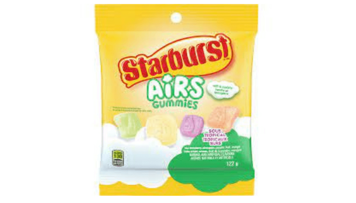 Starburst Airs Gummies Sour Tropical 122g