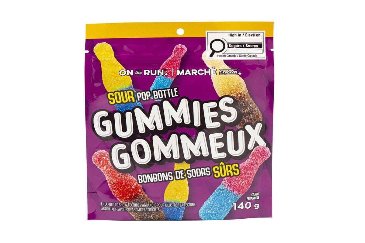 On The Run Sour Pop Bottle Gummies (140g) 77787