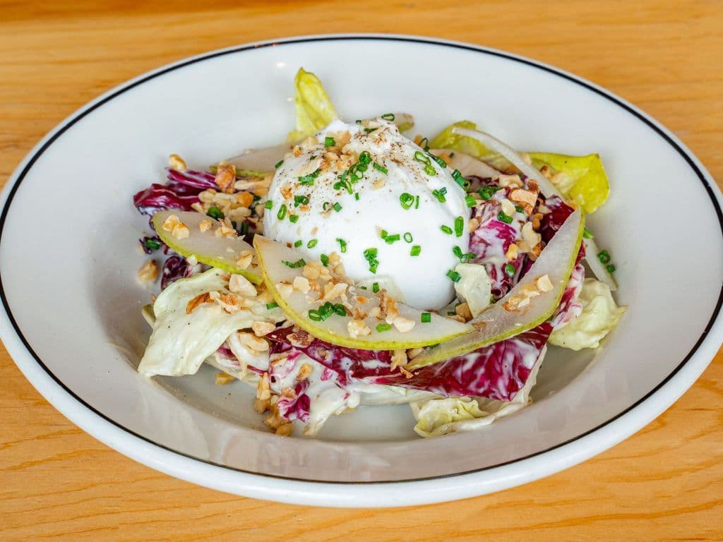 Burrata, radicchio, pear