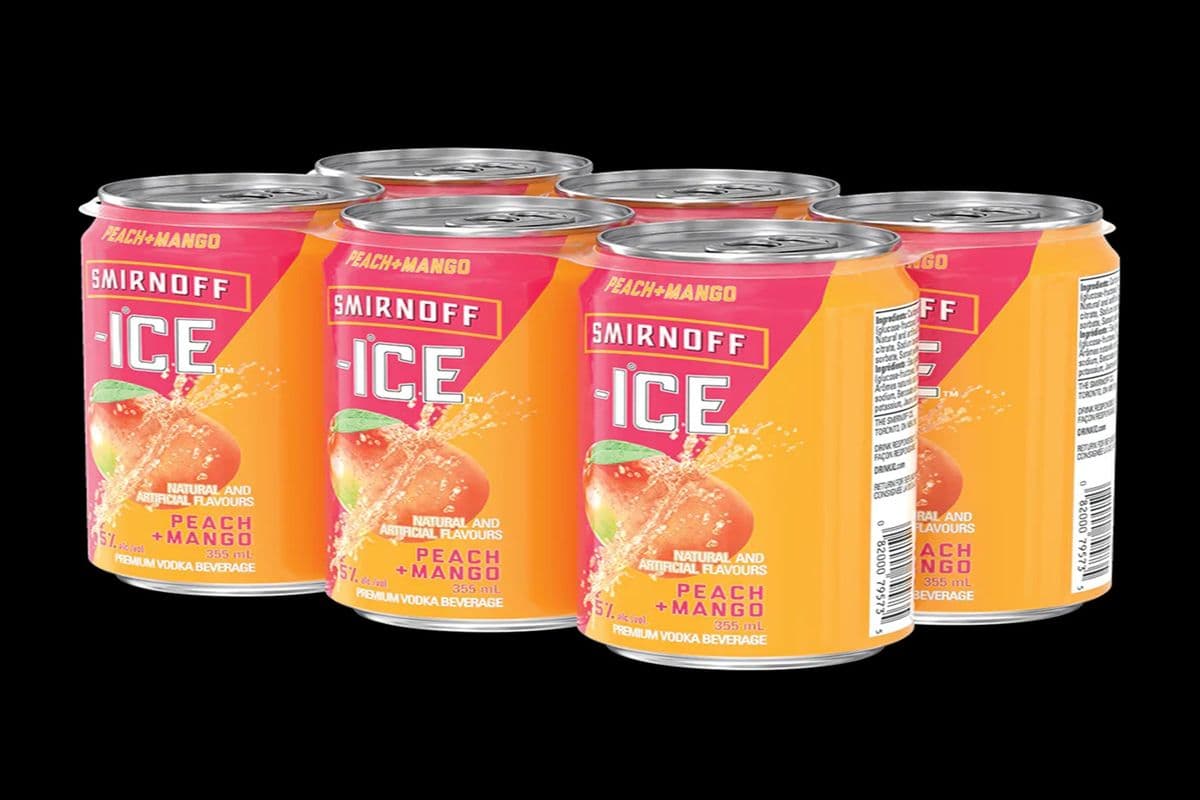 Smirnoff Ice Vodka, Peach-Mango 6CANS (6 x 355 mL)