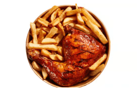 Assiette 1⁄4 poulet cuisse / Plate 1⁄4 Chicken Thigh