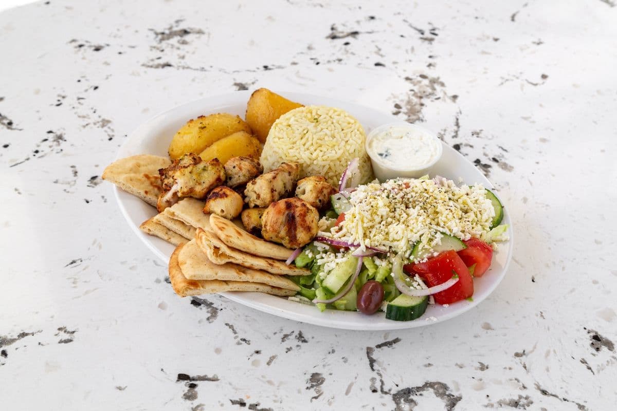 Chicken Souvlaki Dinner