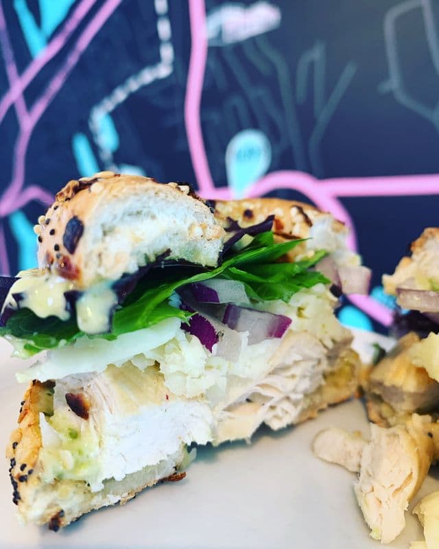 Chicken Pesto Bagel