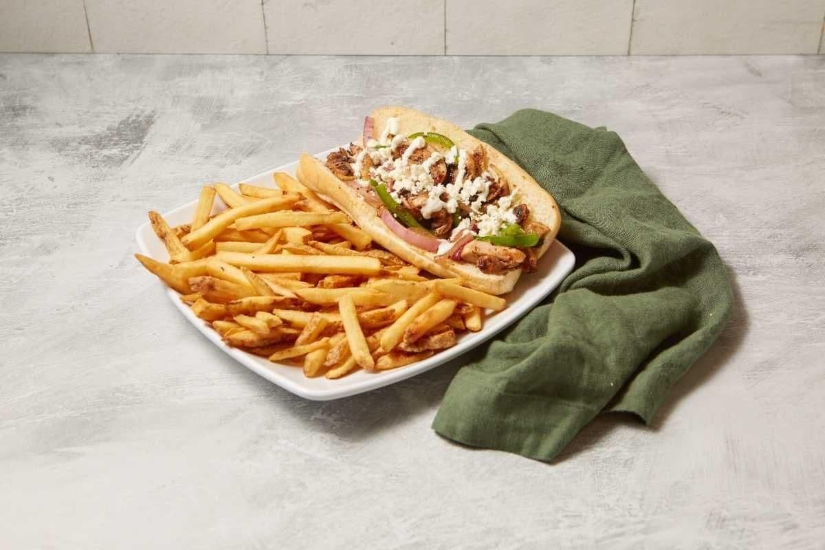 Greek Philly Cheesesteak
