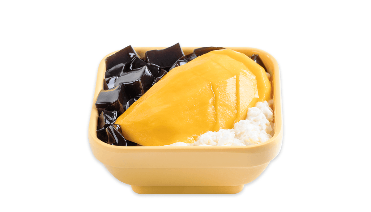 Mango and Grass Jelly with Vanilla Frost - 芒果白雪凉粉