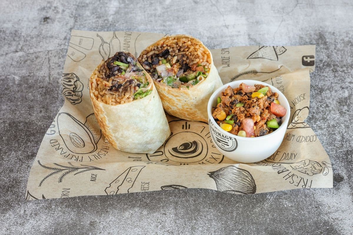 Black Beans Veggie Crumbles Burrito Combo