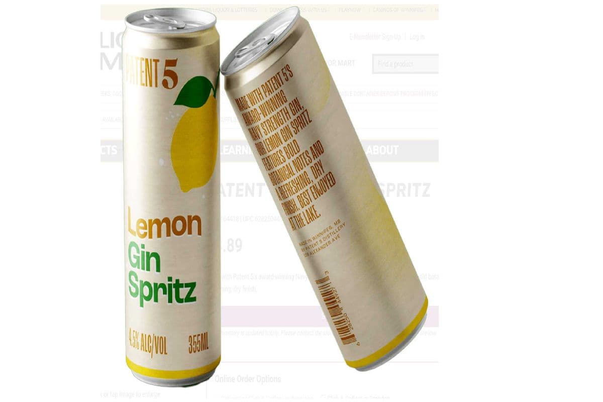 Patent 5 Lemon Gin Spritz (1 x 355 ml can)