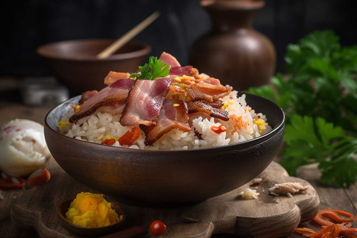 Vietnamese Bacon Rice