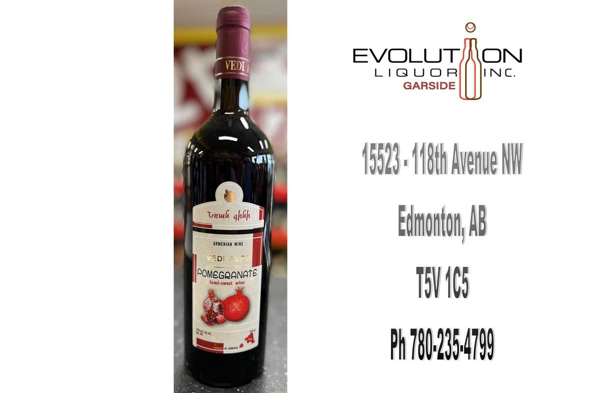 Vedi Alco Armenian Pomegranate Wine 0750G (1 x 750ml Glass Bottle)