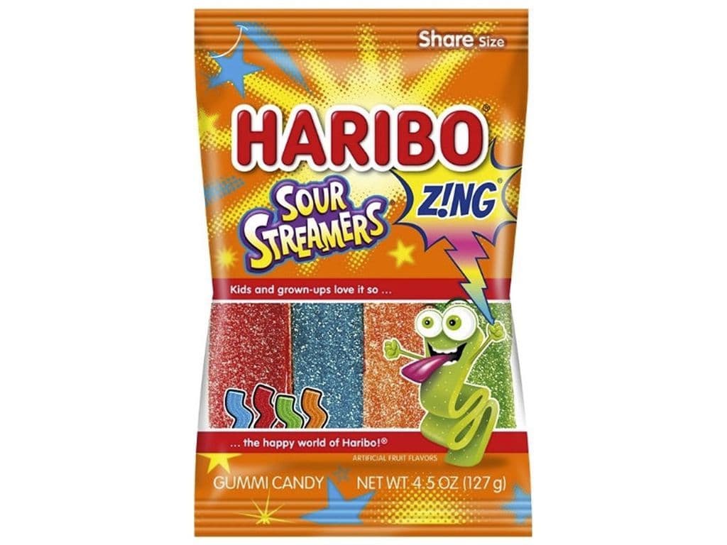 Haribo Sour Streamers Rainbow Candy Bag