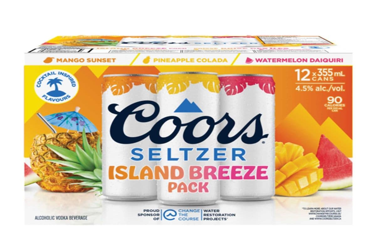 COORS SELTZER ISLAND BREEZE MIXER 12 CANS (NEW ITEM) (12 x 355 ML)
