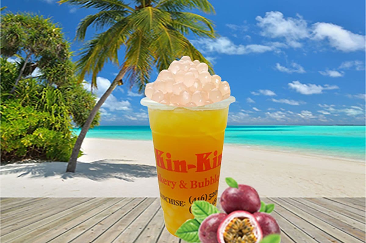 Passion Fruit Bubble Green Tea
