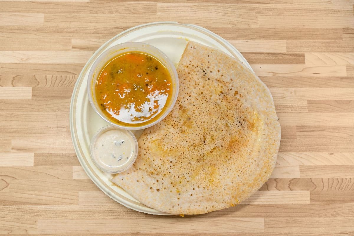 Dosa with Chutneys and Soup