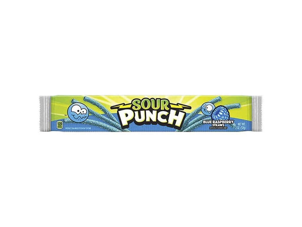 Sour Punch Straws Blue Raspberry Candy