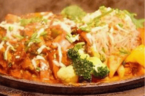 Desi Chilli Paneer Sizzlers