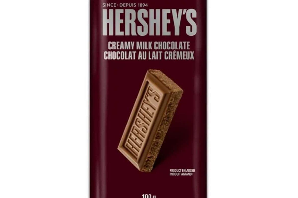 Hershey's creamy milk chocolate (100g) (250 Cal)