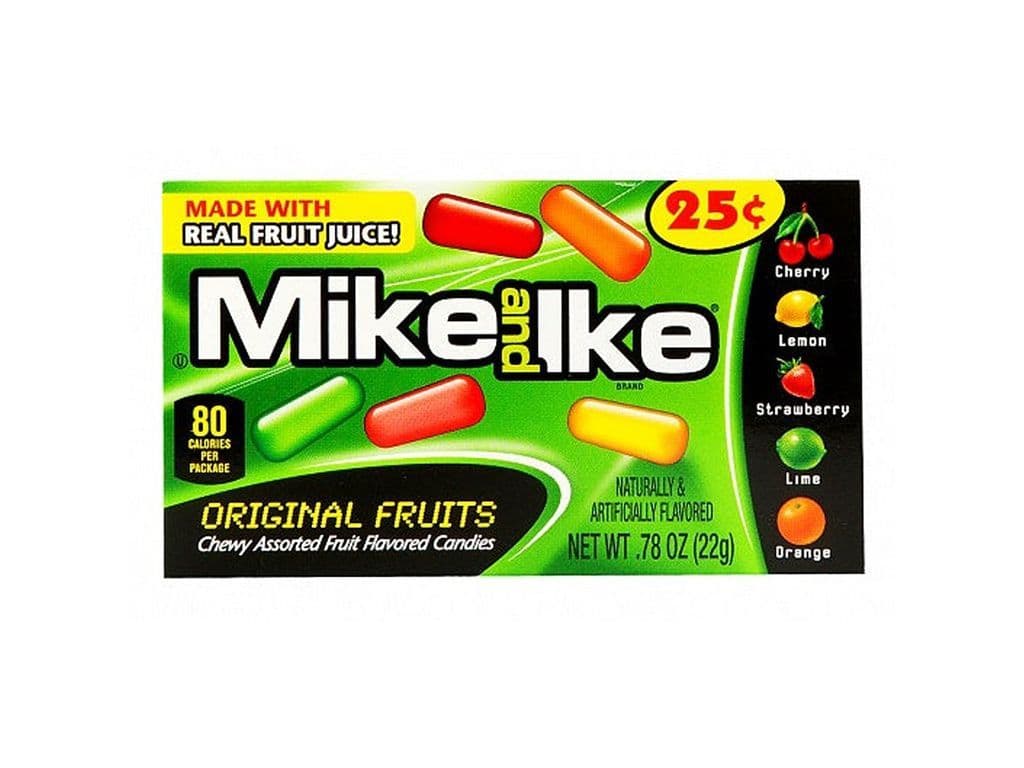 Mike and Ike Original 22g Fruit Candy Jelly Beans