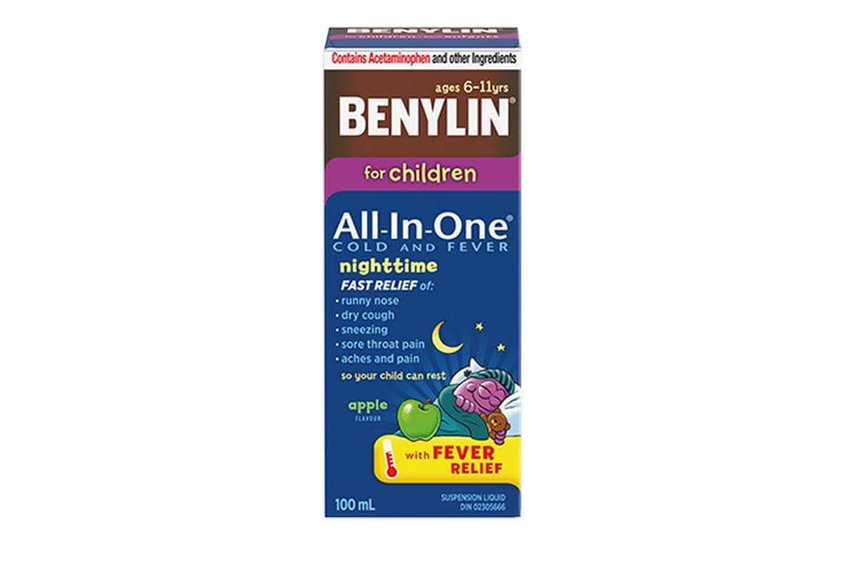 Benylin All in One Nighttime Children Ages 6-11 (100 ml)